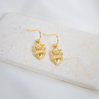Sacred Heart Flower Earrings