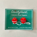 Catholic Straw Toppers: Holy Hearts (a 2 pack!)