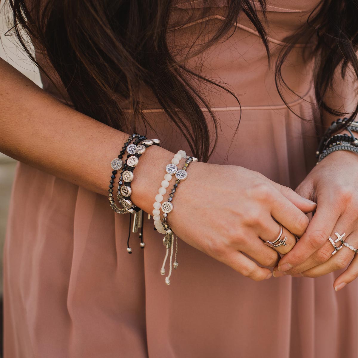 Share the Love Crystal Silver Bracelet