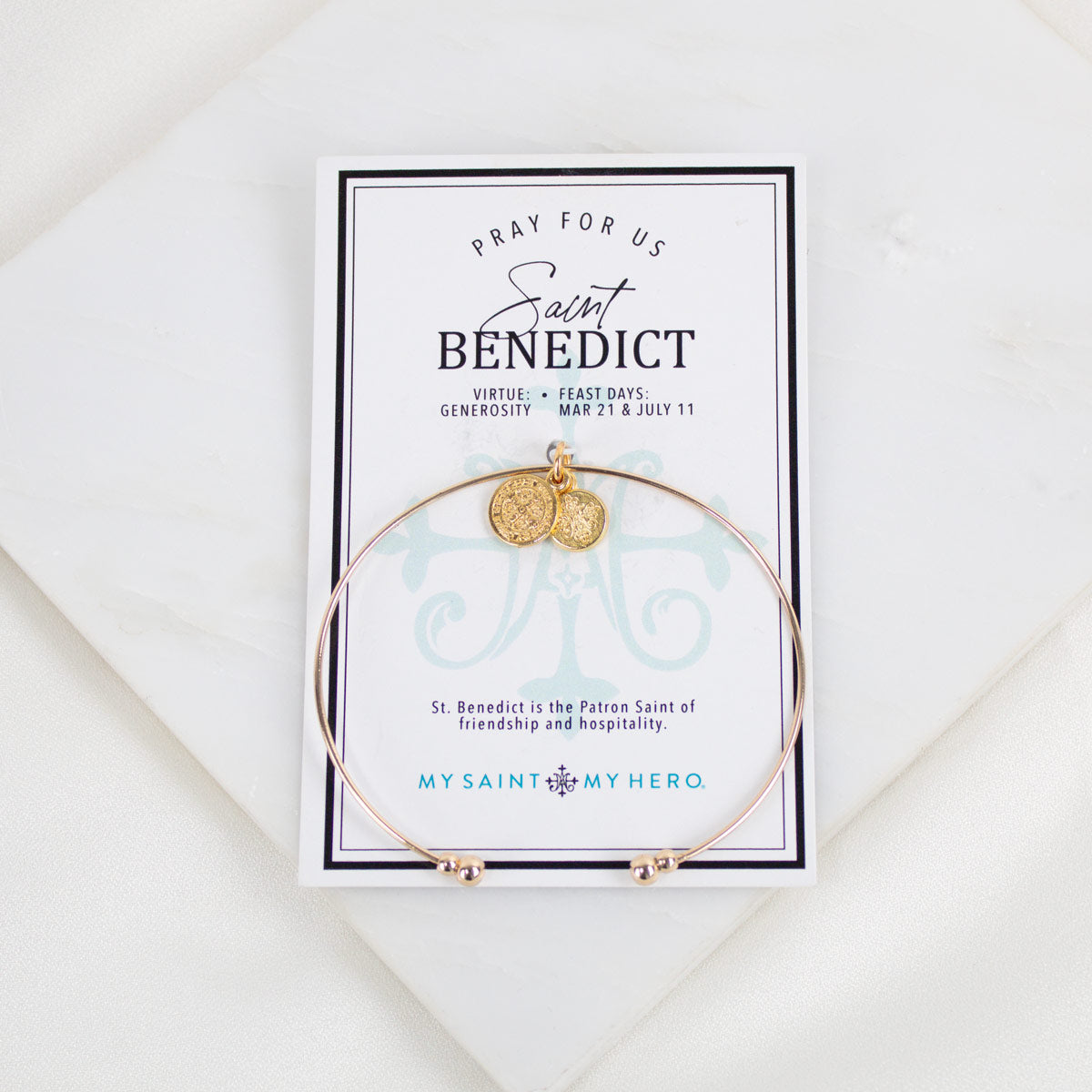 Saint Benedict Whisper Bangle Cuff