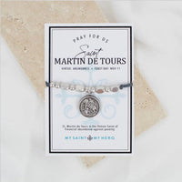St. Martin de Tours Little Saints Bracelet on card