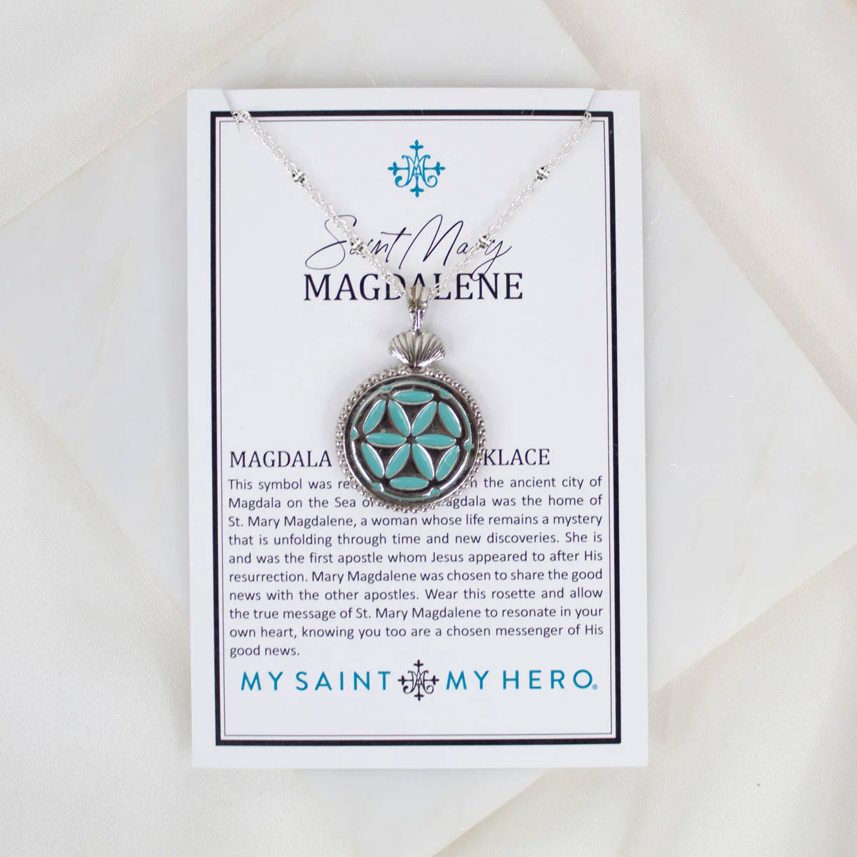 St. Mary Magdalene Necklace on inspirational product card