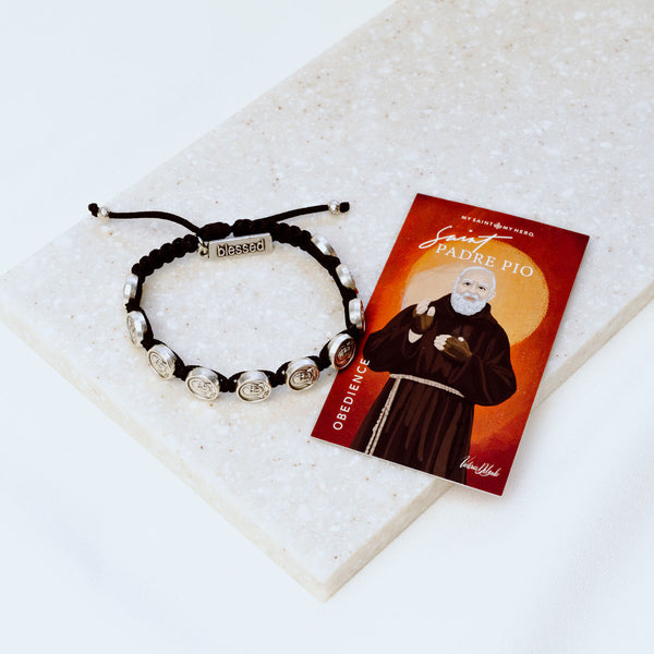 thumbnail image 2 of My Saint My Hero Breathe Blessing Bracelet - Mint With Gold Medal By My 2 of 11