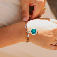 St. Christopher Medal on Renewal Paper Clip Chain Bracelet