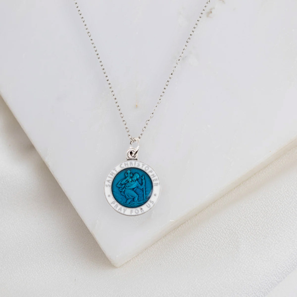 St. Christopher Enamel Necklace