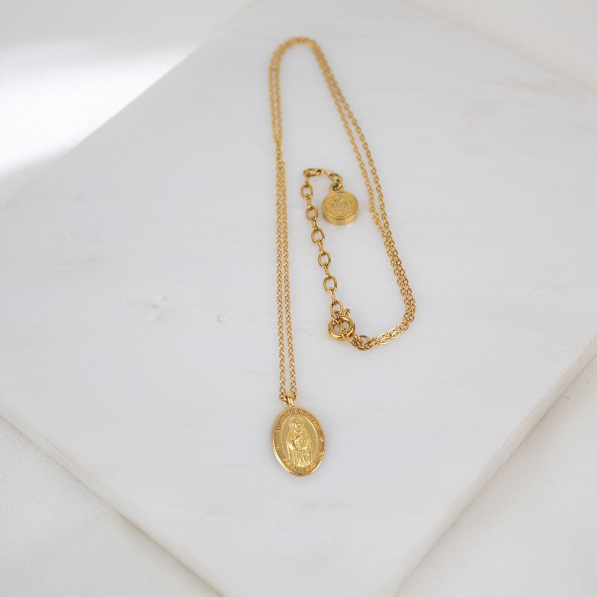 Gold-plated St. Valentine Pendant on a gold chain