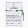 Stellar Blessings Miraculous Mary Crystal Blessing Bracelet comes on an inspirational card with the story of Saint Faustina and the Miraculous Medal