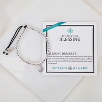 Sterling Silver Beaded Benedictine Blessing Bracelet