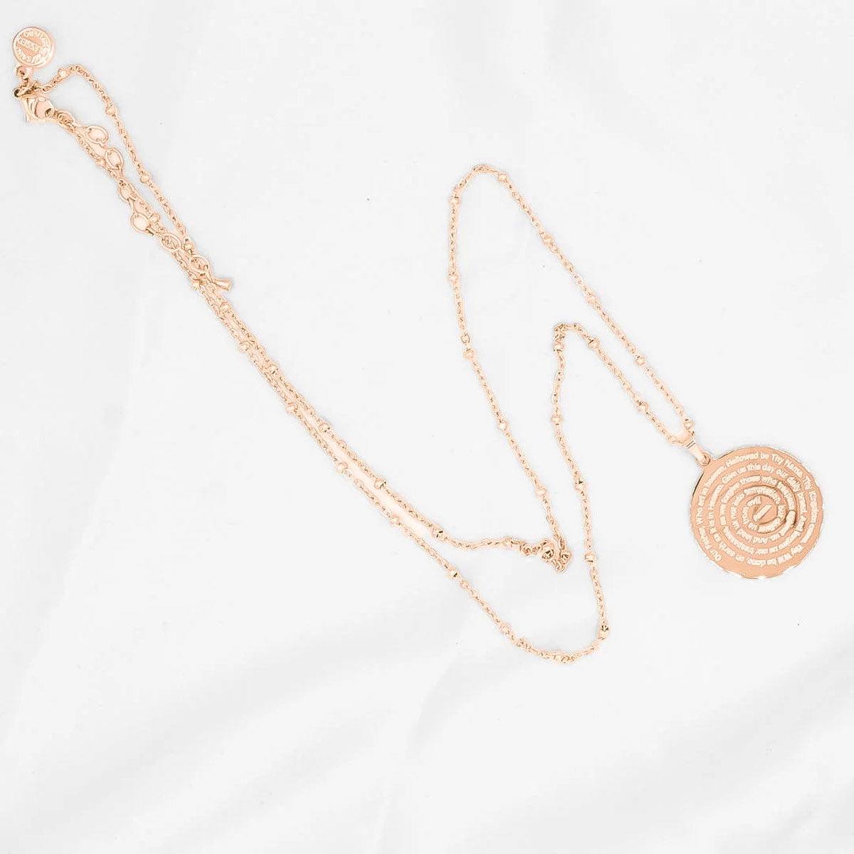 The Lord's Prayer Necklace | Christian Jewelry Gift Engraved Disc