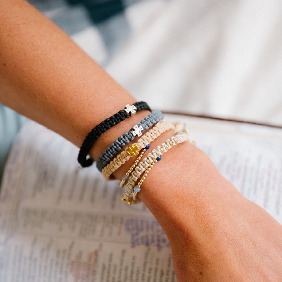 Wonderfully Made Bracelet - Gold Cross