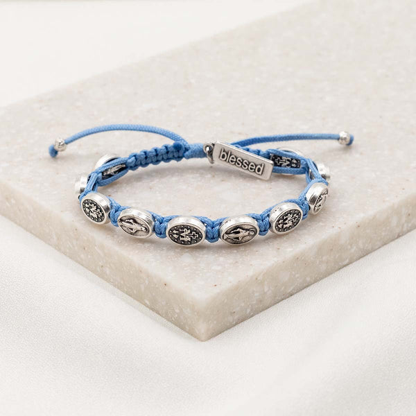 thumbnail image 2 of My Saint My Hero Breathe Blessing Bracelet - Mint With Gold Medal By My 2 of 11
