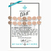 Share the Love St. Amos Love Bracelet Set - White/Rose Gold on Card Written by John and Caitlin Stamos