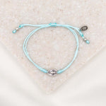 Say Yes Miraculous Mary Bracelet mint cording silver medal