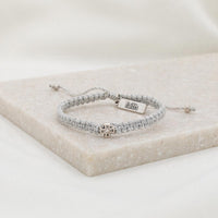 Wonderfully Made Woven Cross Bracelet Silver Cross Silver Faith Charm Tag