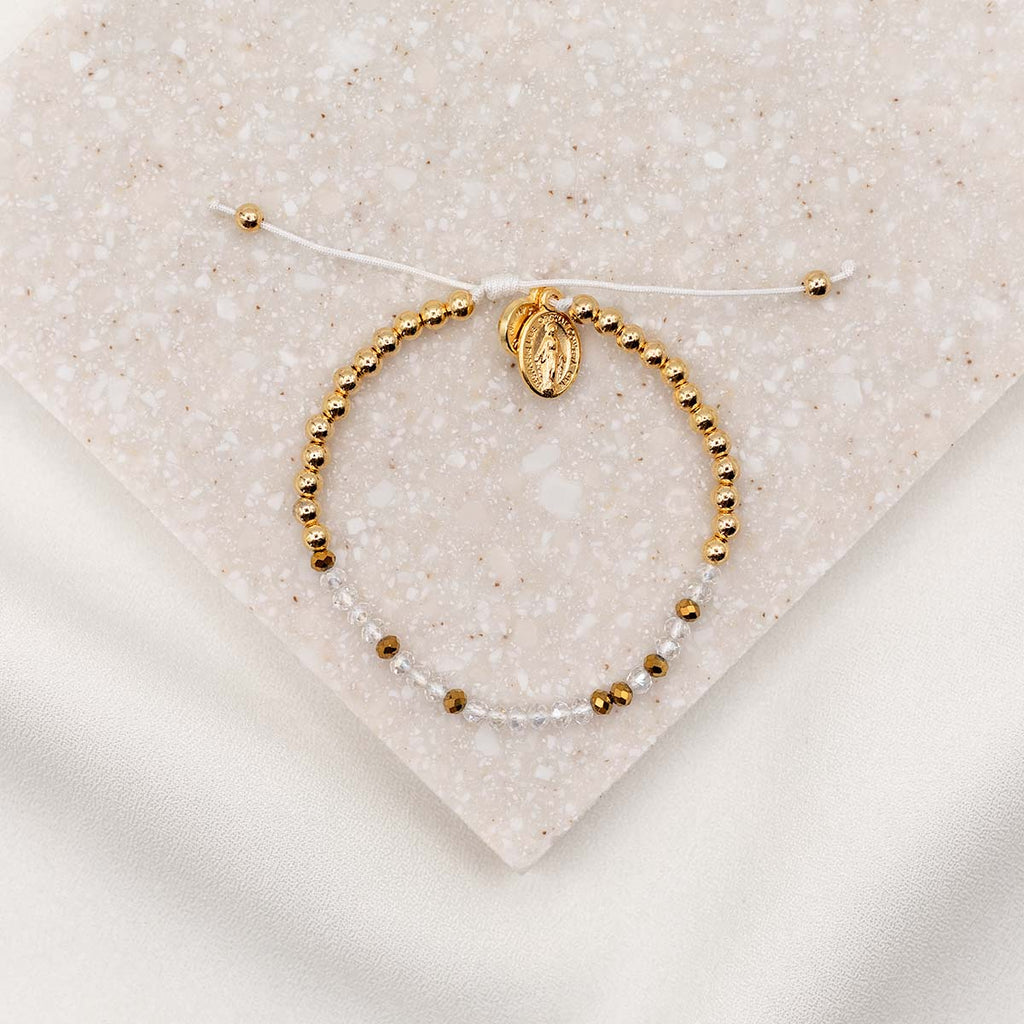 ★SENTIMENTS★ NO.528 [IVORY] BRACELET Shy Creation 4.36Ct 14K W/G Diamond Pave Link Bracelet