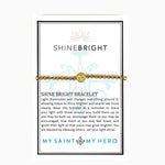 Shine Bright Crystal and Benedictine Blessing Bracelet on inspirational product card