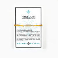 Beaded Freedom Trafficking Awareness Bracelet on Inspirational Card 