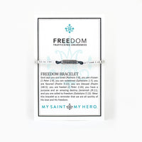 Beaded Freedom Trafficking Awareness Bracelet on Inspirational Card 