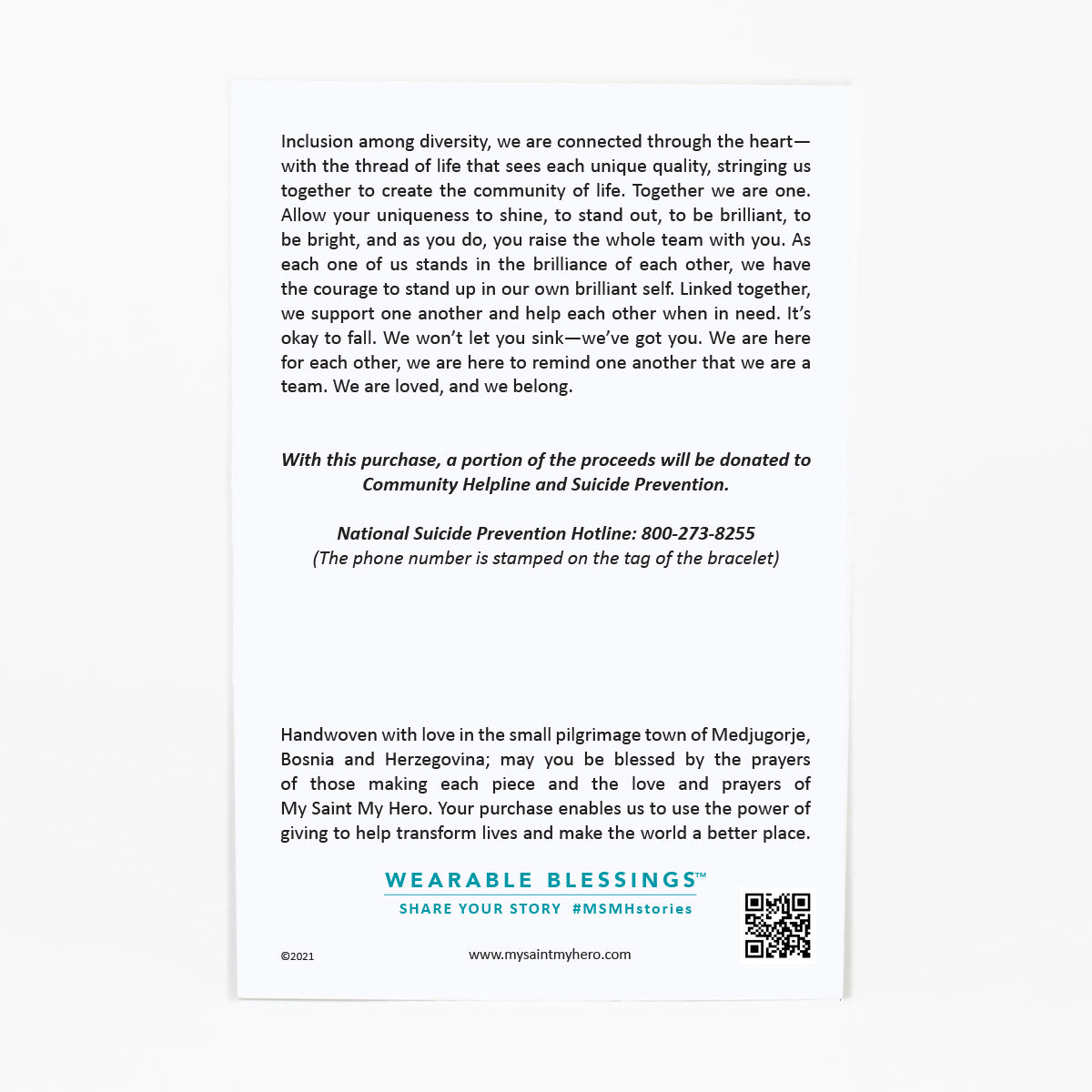 Belonging Heart Upon Heart Bracelet product card back