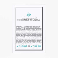 St. Ignatius of Loyola Spiritual Awareness Bracelet inspirational card front