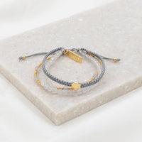 Be Still Prayer Bracelet - Frosted Quartz