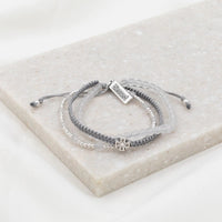 Be Still Prayer Bracelet - Frosted Quartz