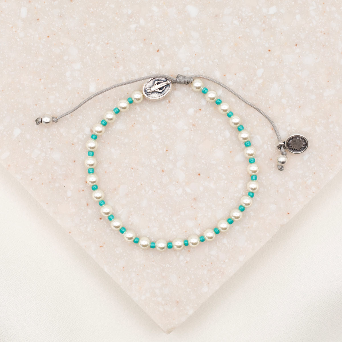 J.O.Y. Bracelet with Miraculous Mary Medal | Jesus Others You – My
