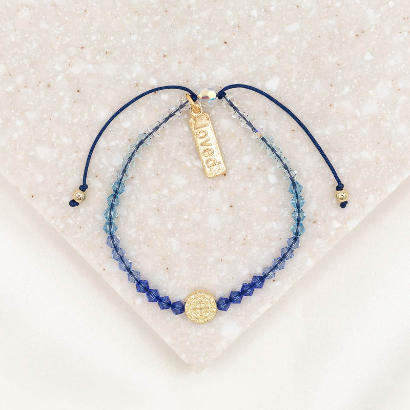 Be Cause We Care - Blue Crystal Bracelet