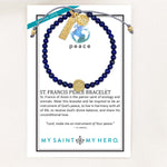 St. Francis Peace Bracelet on inspirational card