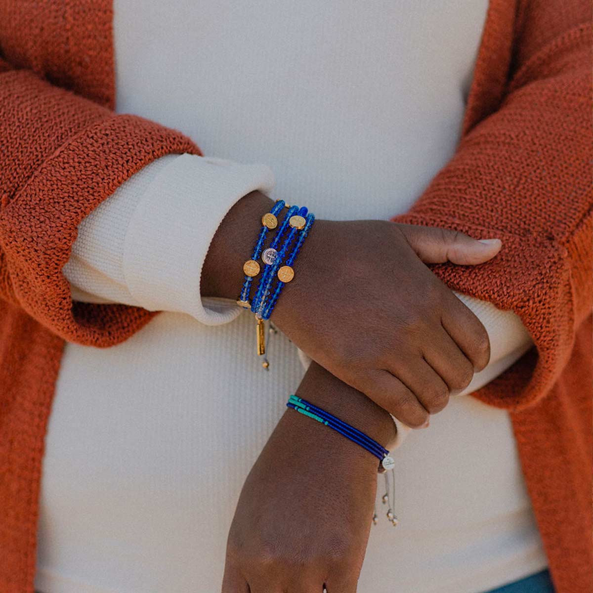 BeCause We Care Scleroderma Research Foundation Ombré Crystal Bracelet