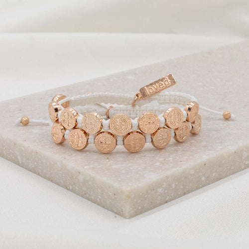 Share the Love St. Amos Love Bracelet Set - White/Rose Gold