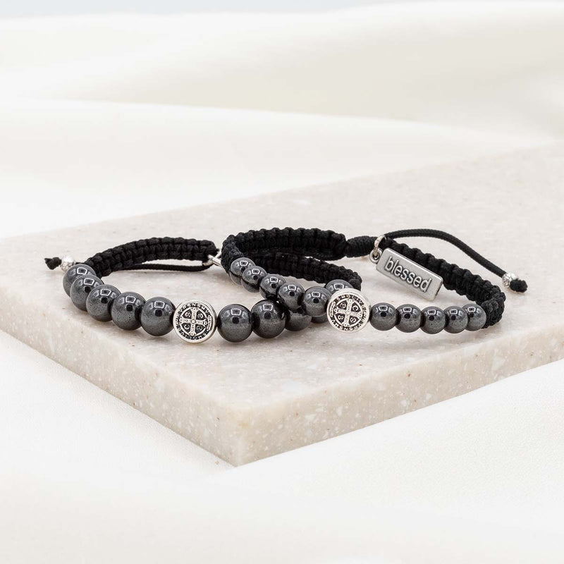 Grey Cat's eye crystal bracelet (protection, intuition, luck) – 1pc - Moksa