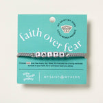Little Words Project and My Saint My Hero Faith Bracelet on card