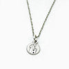 Petite St. Francis Medal Necklace in Silver Tone Charm and Chain