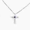 Heart of Mary Diamond and Sapphire Necklace
