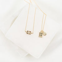 Garment of Grace Petite Scapular Necklace gold tone