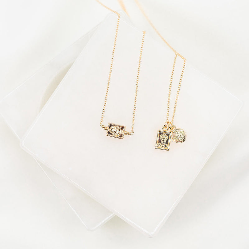 Garment of Grace Petite Scapular Necklace gold tone