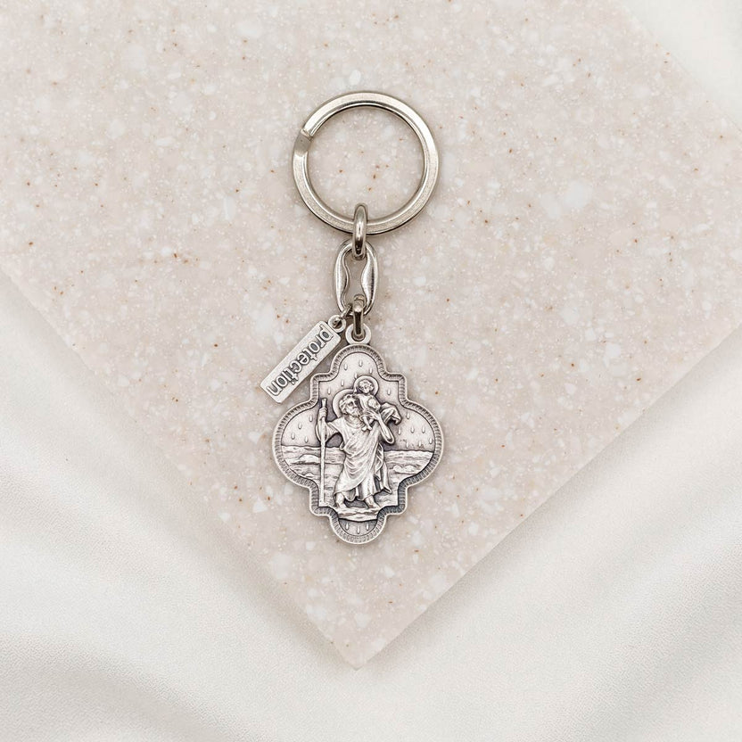 St. Christopher Travel Protection Key Ring - Catholic Gifts – My Saint ...