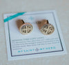 Silver tone St. Benedict cuff links on a My Saint My Hero product card
