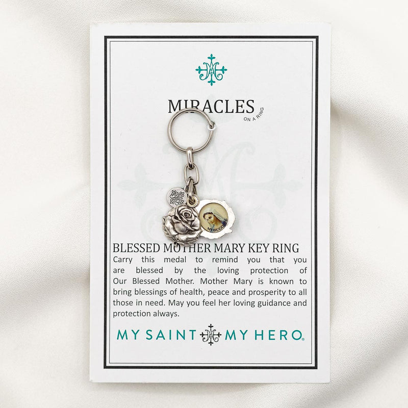 Mother Mary Rose Key Ring