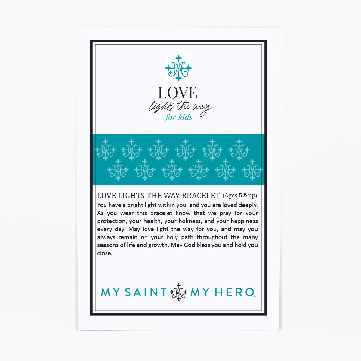 Love Lights the Way for Kids - St. Amos Crystal Pearl Bracelet product card front