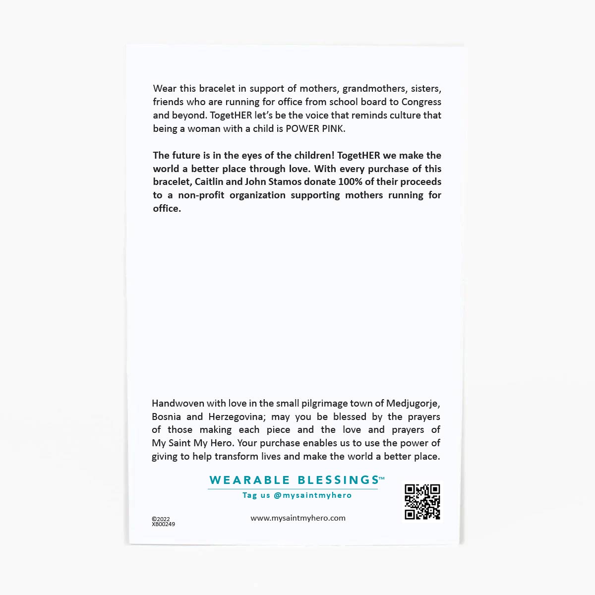 Share the Love Power Pink Bracelet for Kids