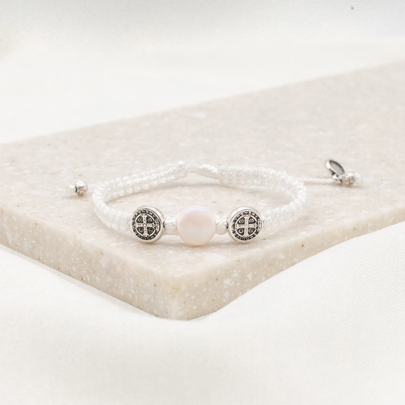 First Holy Communion Blessing Bracelet - Pearl