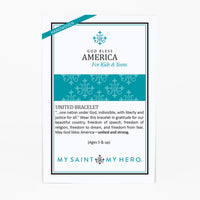 God Bless America Bracelet for Kids and Teens card front