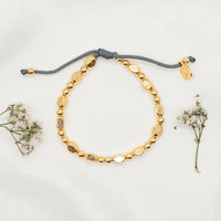 Gold Organic Kind Bracelet with Kind Morse Code