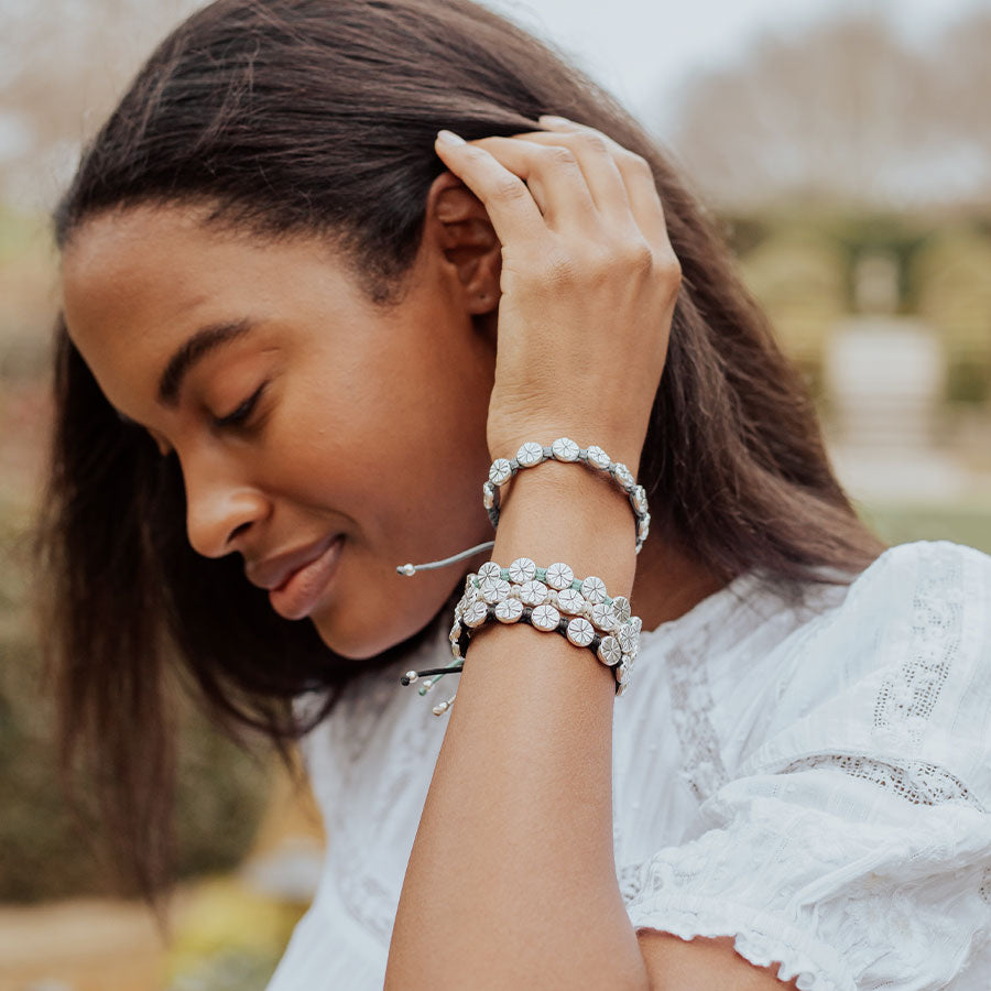 Bloom Bracelet - Silver Flowers