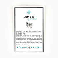 Armor of Faith Pocket Pin on it's inspirational card