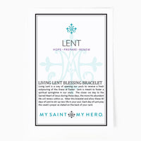 Living Lent Blessing Bracelet Inspirational Card Front