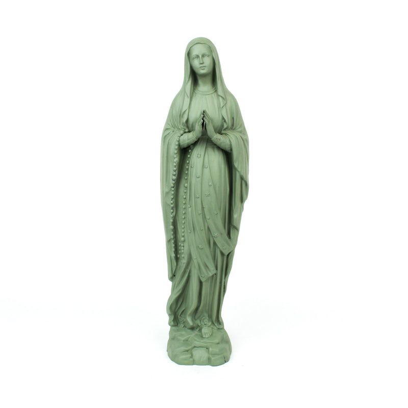 Our Lady of Lourdes Statue Cactus Color Resin