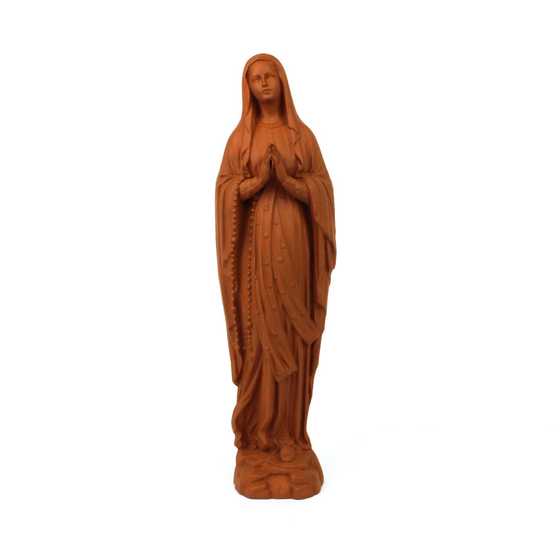 Our Lady of Lourdes Statue Terra Cotta